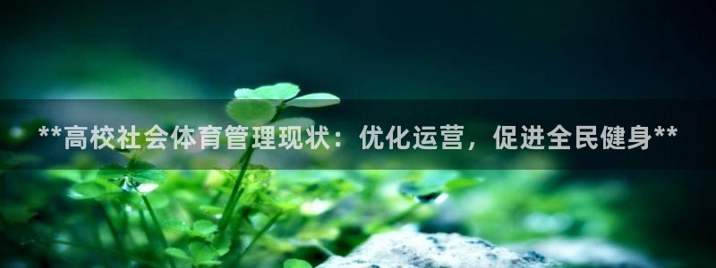 必一运动体育app：**高校社会体育管理现状：优化运营，促进