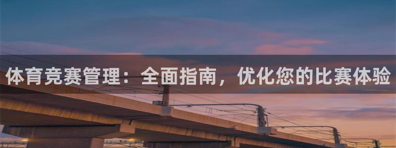 必一体育在哪下：体育竞赛管理：全面指南，优化您的比赛体验